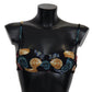 Dolce & Gabbana Black Seashells Print Women Swimwear Bikini Tops