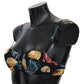 Dolce & Gabbana Black Seashells Print Women Swimwear Bikini Tops