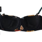 Dolce & Gabbana Black Seashells Print Women Swimwear Bikini Tops