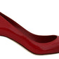 Dolce & Gabbana Red Patent Leather Kitten Heels Pumps Shoes