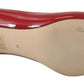 Dolce & Gabbana Red Patent Leather Kitten Heels Pumps Shoes