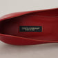 Dolce & Gabbana Red Patent Leather Kitten Heels Pumps Shoes