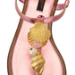 Dolce & Gabbana Pink Embellished Slides Flats Sandals Shoes