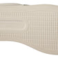 Dolce & Gabbana White Suede Leather Mens Low Tops Sneakers