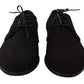Dolce & Gabbana Black Leather Mens Formal Dress Derby Shoes