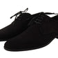 Dolce & Gabbana Black Leather Mens Formal Dress Derby Shoes