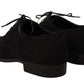 Dolce & Gabbana Black Leather Mens Formal Dress Derby Shoes