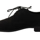 Dolce & Gabbana Black Leather Mens Formal Dress Derby Shoes