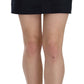 GF Ferre Blue Cotton Blend High Waist A-line Mini Skirt