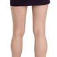 GF Ferre Purple High Waist Button Pocket A-line Mini Skirt