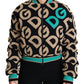 Dolce & Gabbana Multicolor DG Logo Print Quilted Bomber Jacket