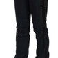 Just Cavalli Black Low Waist Skinny Trousers Braided String Pants