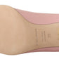Dolce & Gabbana Pink Leather Crystal Heels Pumps Heels Shoes