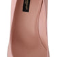 Dolce & Gabbana Pink Leather Crystal Heels Pumps Heels Shoes