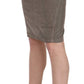 Just Cavalli Gray Corduroy Pencil Straight A-Line Skirt