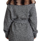 Dolce & Gabbana Gray Cardigan Fur Coat Cashmere Jacket