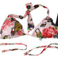 Dolce & Gabbana Multicolor Floral Butterfly Padlock Bikini Tops