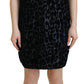 Dolce & Gabbana Black Leopard Shift Mini Polyester Dress