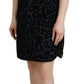 Dolce & Gabbana Black Leopard Shift Mini Polyester Dress