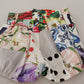 Dolce & Gabbana Multicolor Patchwork High Waist Cotton Shorts