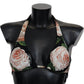 Dolce & Gabbana Multicolor Floral Print Beachwear Bikini Tops