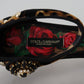 Dolce & Gabbana Brown Embellished Leopard Print Heels Shoes