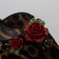 Dolce & Gabbana Brown Embellished Leopard Print Heels Shoes