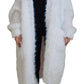 Dolce & Gabbana White Long Sleeves Fringes Cardigan Jacket
