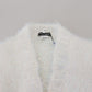 Dolce & Gabbana White Long Sleeves Fringes Cardigan Jacket