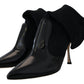 Dolce & Gabbana Black Socks Stiletto Heels Booties Shoes
