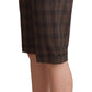 Dolce & Gabbana Brown Checkered Wool Bermuda Mid Waist Shorts