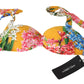 Dolce & Gabbana Yellow Floral Print Swimsuit Beachwear Bikini Tops