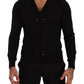 Dolce & Gabbana Black Cashmere Button Down Cardigan Sweater