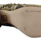 Dolce & Gabbana Gold Crystal Square Toe Brocade Pumps Shoes