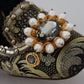 Dolce & Gabbana Gold Crystal Square Toe Brocade Pumps Shoes
