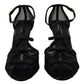 Dolce & Gabbana Black Stiletto High Heels Sandals Shoes