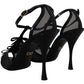 Dolce & Gabbana Black Stiletto High Heels Sandals Shoes