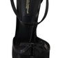 Dolce & Gabbana Black Stiletto High Heels Sandals Shoes