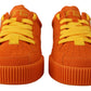 Dolce & Gabbana Orange Leather P.j. Tucker Sneakers Shoes