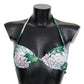 Dolce & Gabbana Multicolor Floral Print Beachwear Bikini Tops