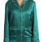 Dolce & Gabbana Green Pyjama Blouse Silk Lounge Sleepwear Top