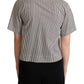 Dolce & Gabbana White Black Striped Cotton Shirt