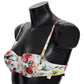 Dolce & Gabbana White Floral Print Swimsuit Beachwear Bikini Tops