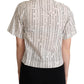 Dolce & Gabbana White Circles Dots Collared Button Up Shirt