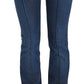 Just Cavalli Blue Low Waist Boot Cut Denim Pants Jeans