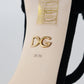 Dolce & Gabbana Black Pearl Crystal Vally Heels Sandals Shoes