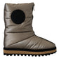 Dolce & Gabbana Silver Padded Mid Calf Winter Shoes  Boots
