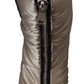 Dolce & Gabbana Silver Padded Mid Calf Winter Shoes  Boots