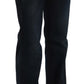 Just Cavalli Blue Washed Mid Waist Straight Denim Pants