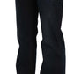 Just Cavalli Blue Washed Mid Waist Straight Denim Pants